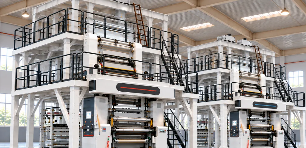 Multi-layer co-extrusion blown film lines