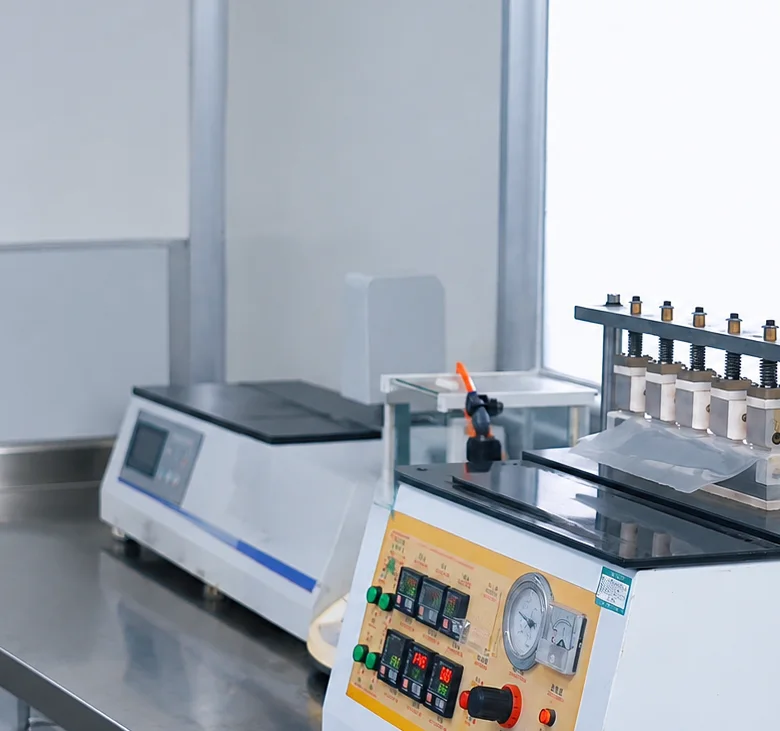 Renature R&D and testing laboratory with seal tester and film samples