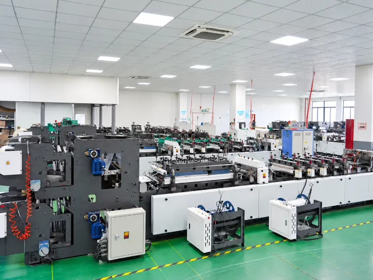 Bag-making line running transparent vacuum bags