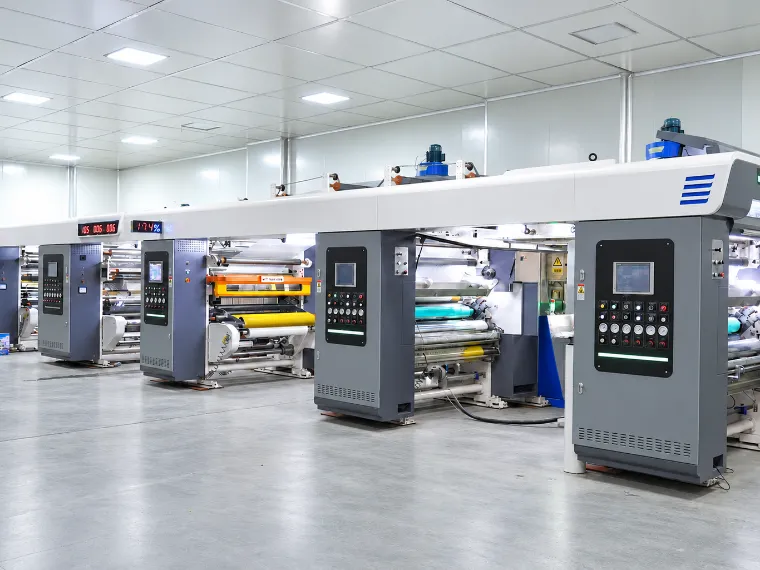 Laminating machine in the Renature converting workshop