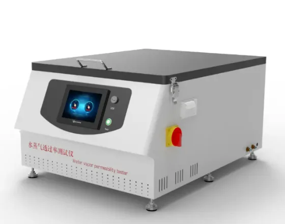 Water vapour transmission rate tester used for barrier checks